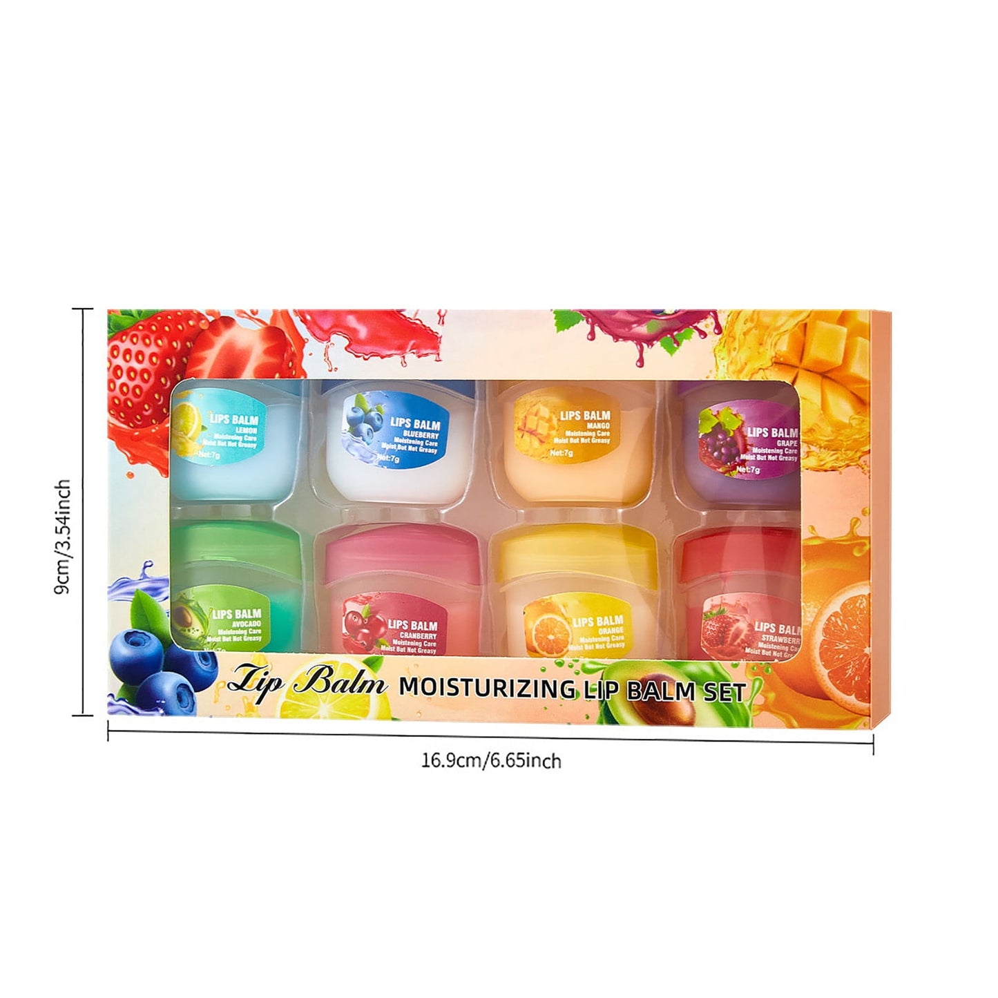 Clearanace Under 5 Dollars, 8 Pieces Fruity Lip Care Set