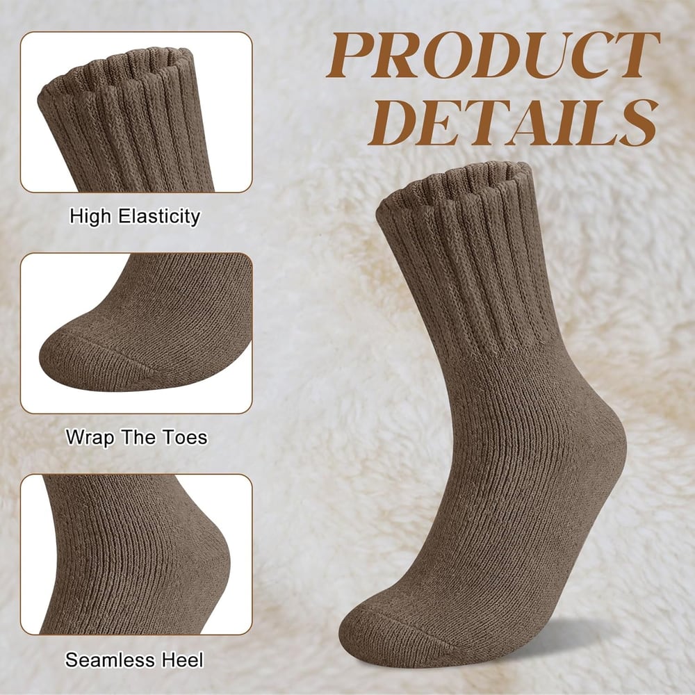 🧦 Stay Cozy & Stylish – ✨ Ultimate Thick Wool Socks – For All-Day Warmth & Comfort! ❄️