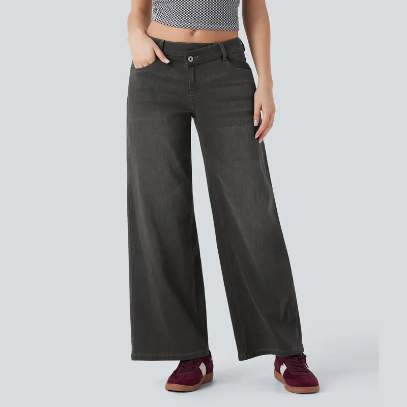 Casual Jeans Low Rise Baggy Wide Leg