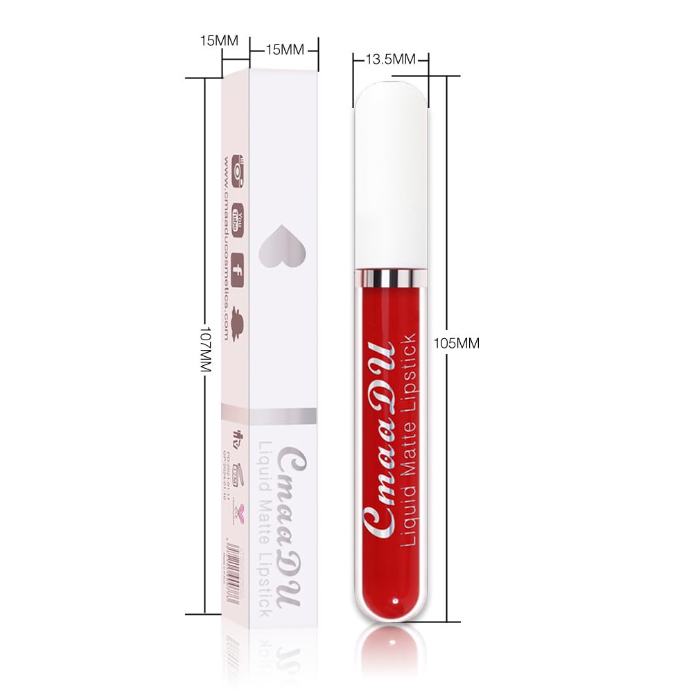 6-Pcs Matte Liquid Lipstick Set – Long-Lasting 24H