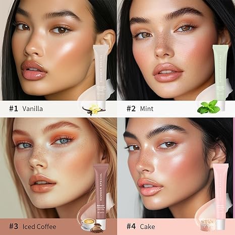 4 PCS Summer Lip Butter Balm Glossy Butter Balm Set