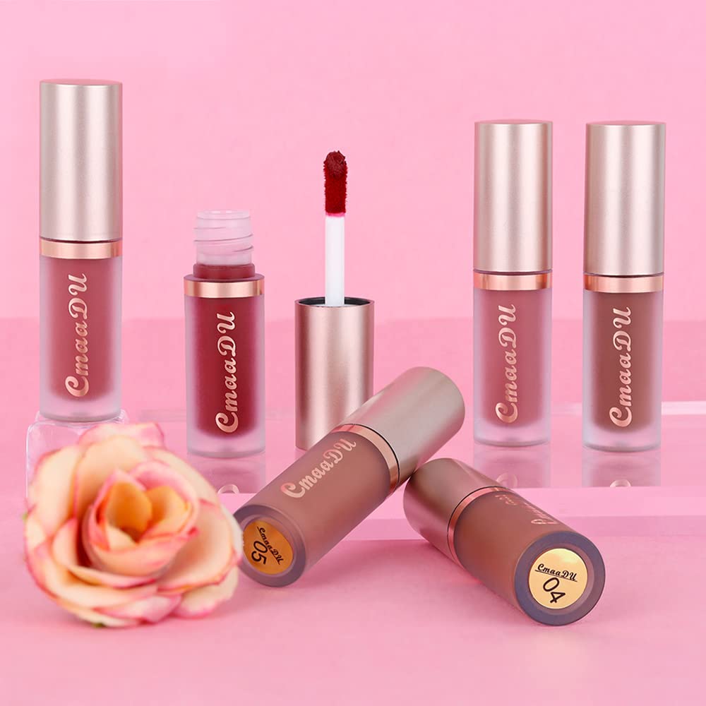 6-Pcs Matte Liquid Lipstick Set – Long-Lasting 24H