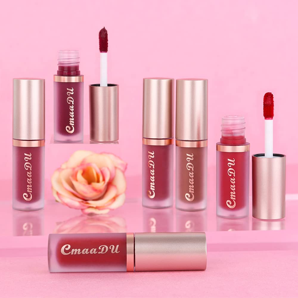 6-Pcs Matte Liquid Lipstick Set – Long-Lasting 24H