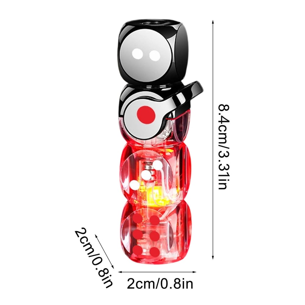 🎲 360° Spinning Dice Lighter 🔥 Windproof Jet Blue Flame, LED, Refillable EDC Gadget