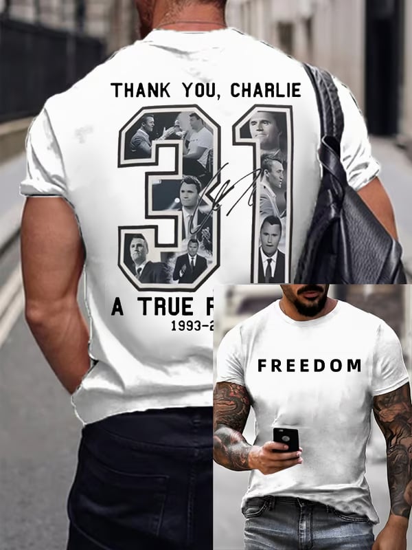 Men's Commemorative freedom 31 Printed T-Shirt
