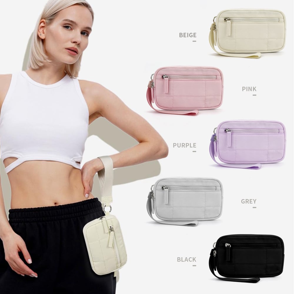 Puffer Wristlet Wallet Fits Phone