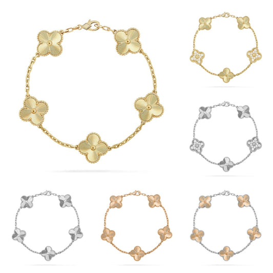 [Gaonasi] CLOVER 5 MOTIF LASER BRACELET COLLECTION