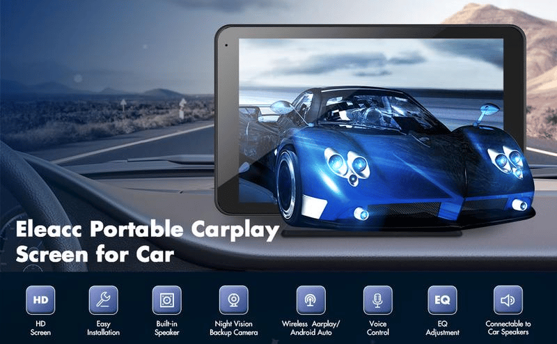 Portable Carplay Screen-Wide-Compatibility Multi-Device Car Infotainment System