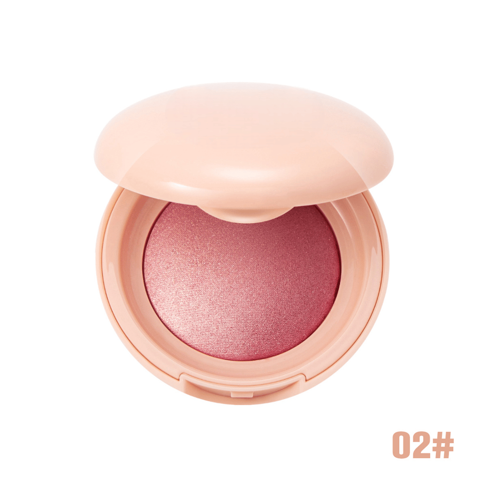 Soft Peach Glow Shimmer Blush Powder