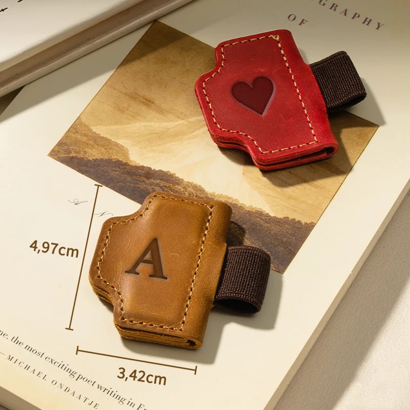 Personalized Magnetic Leather Pen Holder Bookmark