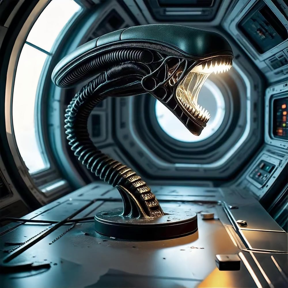 Unique Alien Creature Lamp Stand