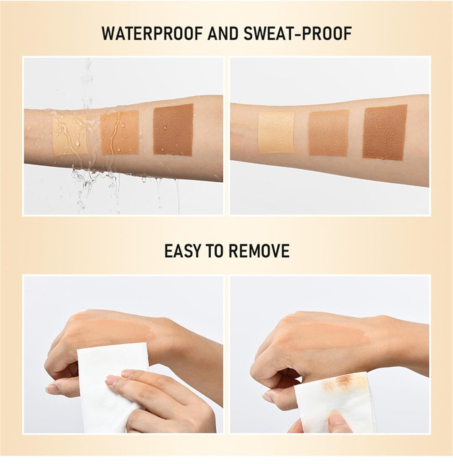 Leg Makeup Waterproof, No Transfer Body Concealer, Coverage for Vein, Scar, Tattoo