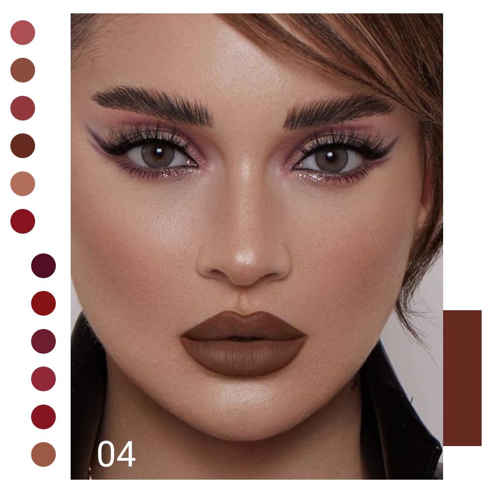 6-Pcs Matte Liquid Lipstick Set – Long-Lasting 24H