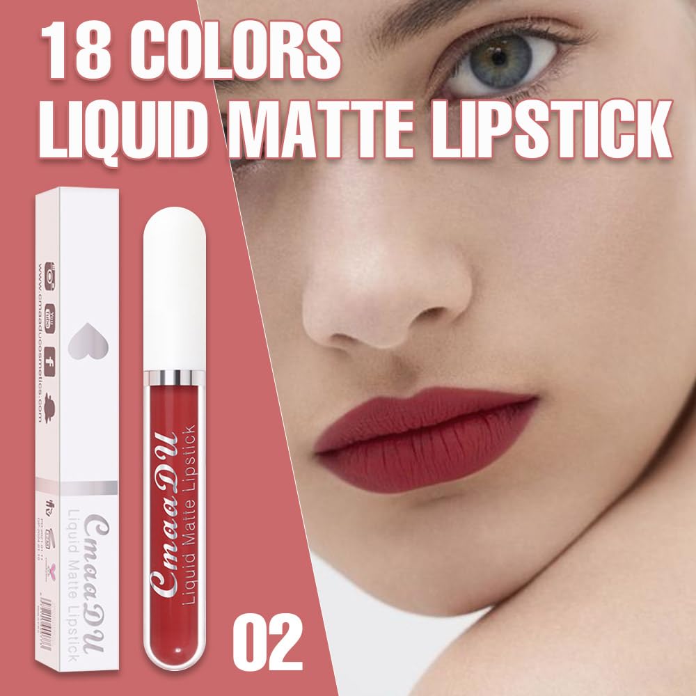 6-Pcs Matte Liquid Lipstick Set – Long-Lasting 24H