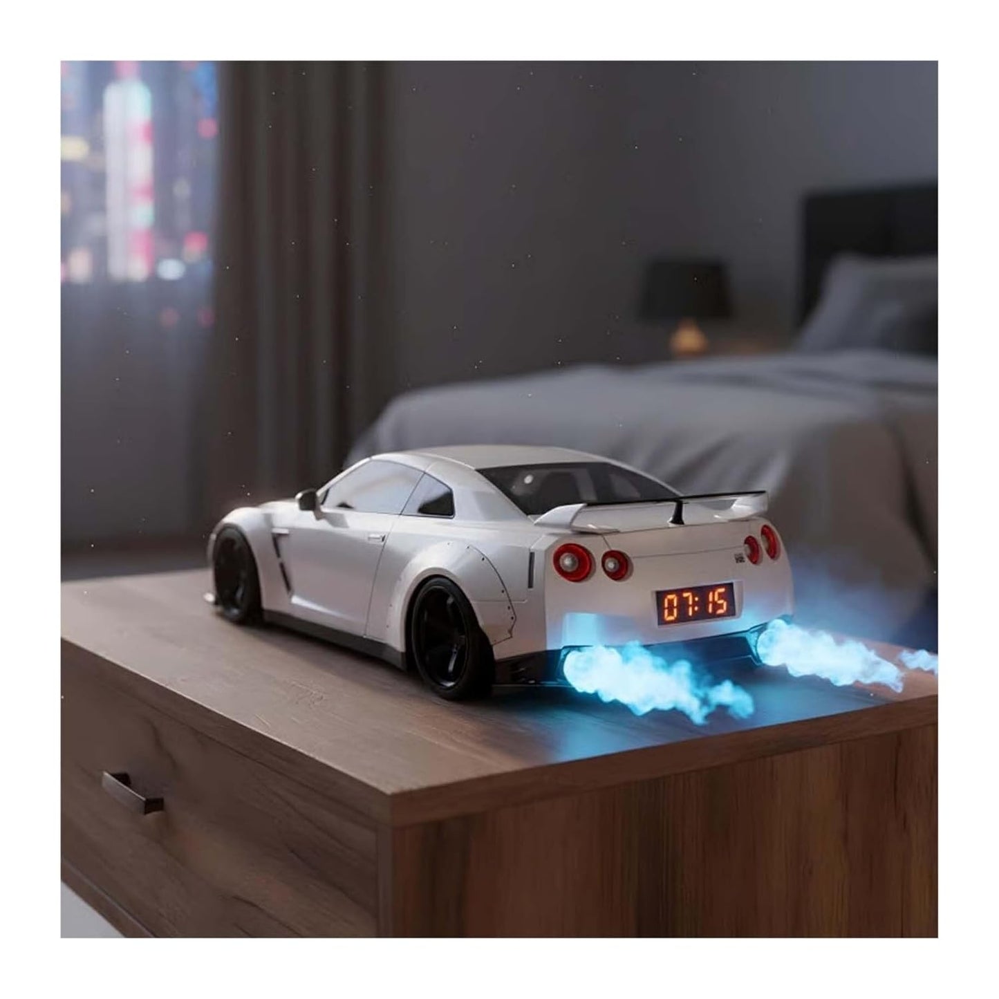 Hypercar Engine Alarm Clock with Realistic Light & Sound Effects Sport Car Décor