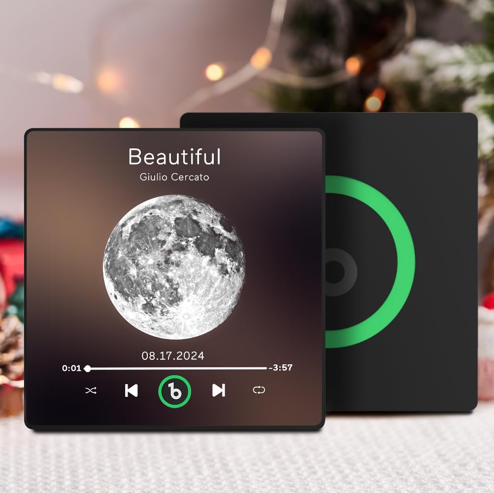 Personalized Music Fridge Magnet Custom Spotify Refrigerator Magnet with Photo Album & Can Play Songs Christmas Meaningful Gifts