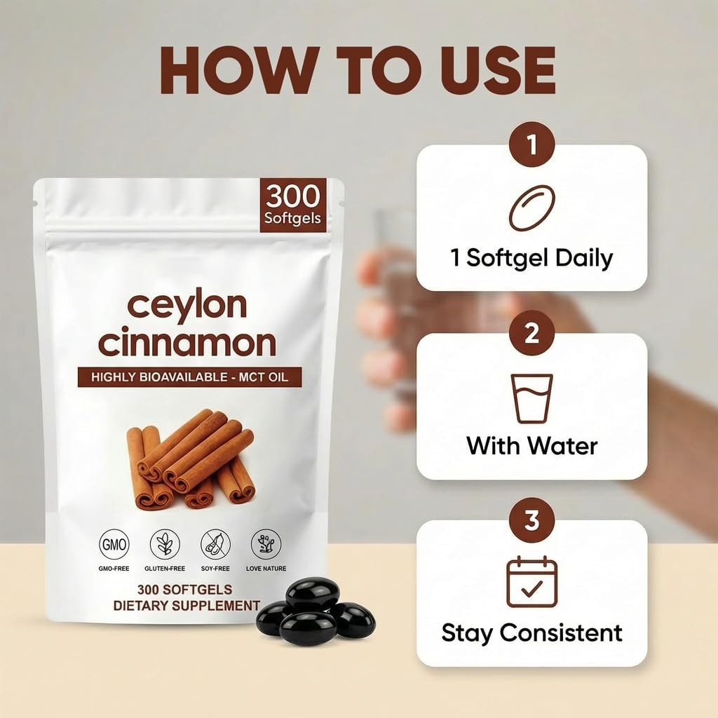 Ceylon Cinnamon Softgels, Ceylon Cinnamon Soft Gels 7200mg