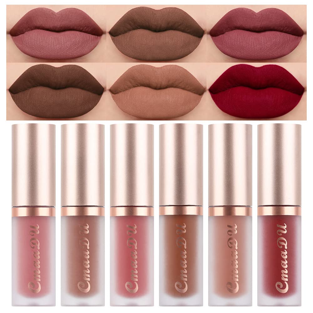 6-Pcs Matte Liquid Lipstick Set – Long-Lasting 24H