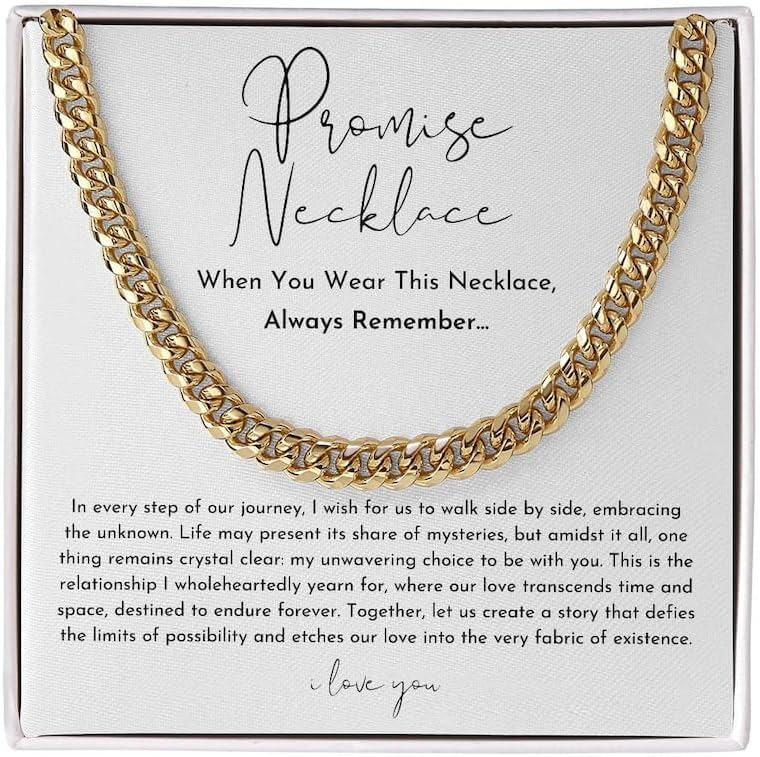 Promise Necklace For Him, Promise Gifts For Him, Boyfriend Promise Necklace