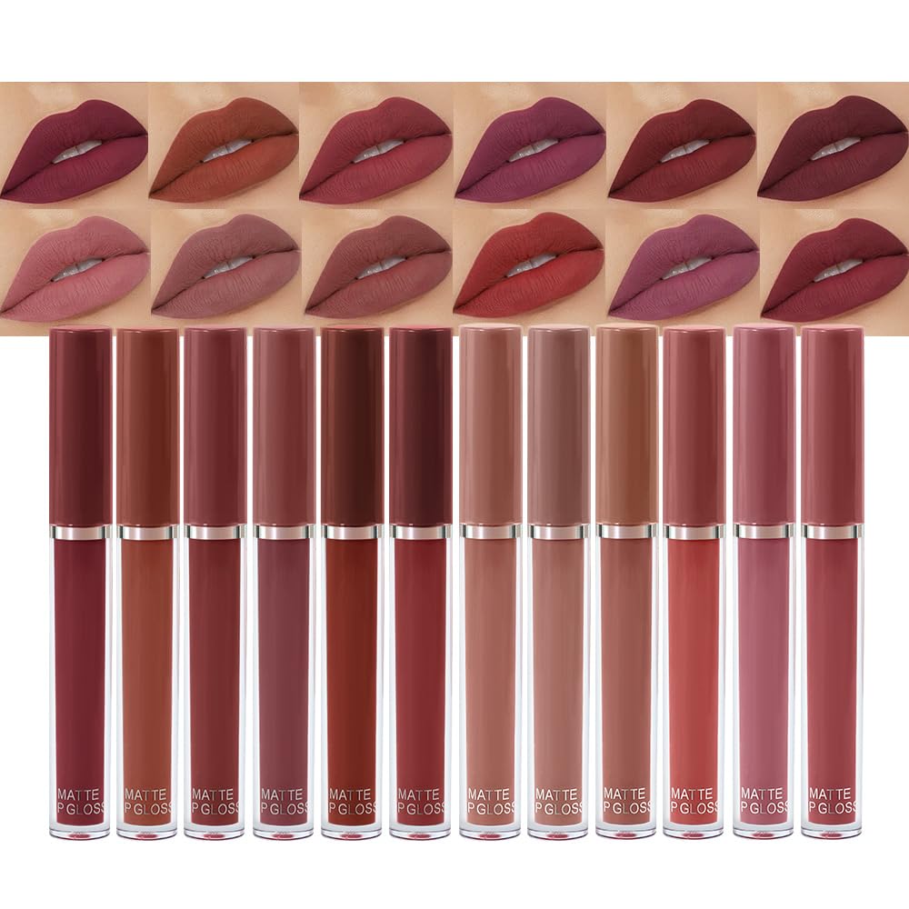 6-Pcs Matte Liquid Lipstick Set – Long-Lasting 24H