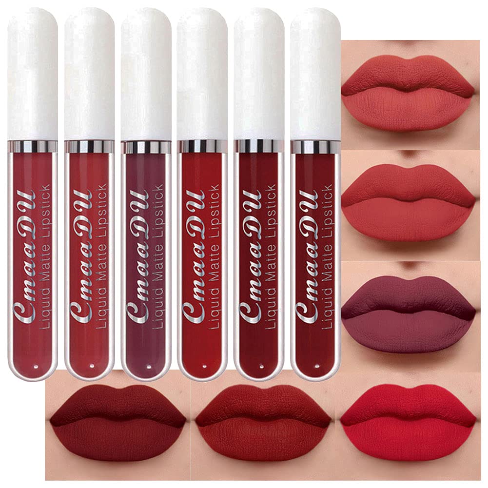 6-Pcs Matte Liquid Lipstick Set – Long-Lasting 24H