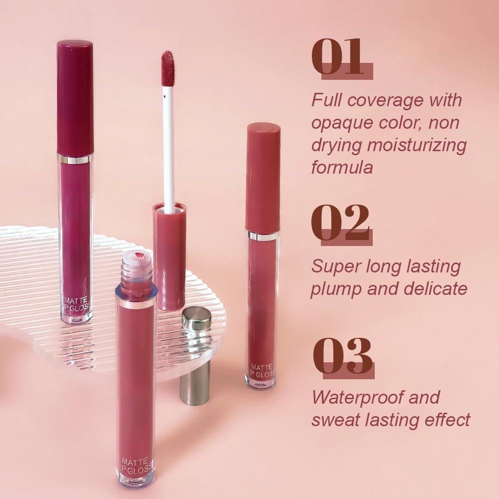 6-Pcs Matte Liquid Lipstick Set – Long-Lasting 24H
