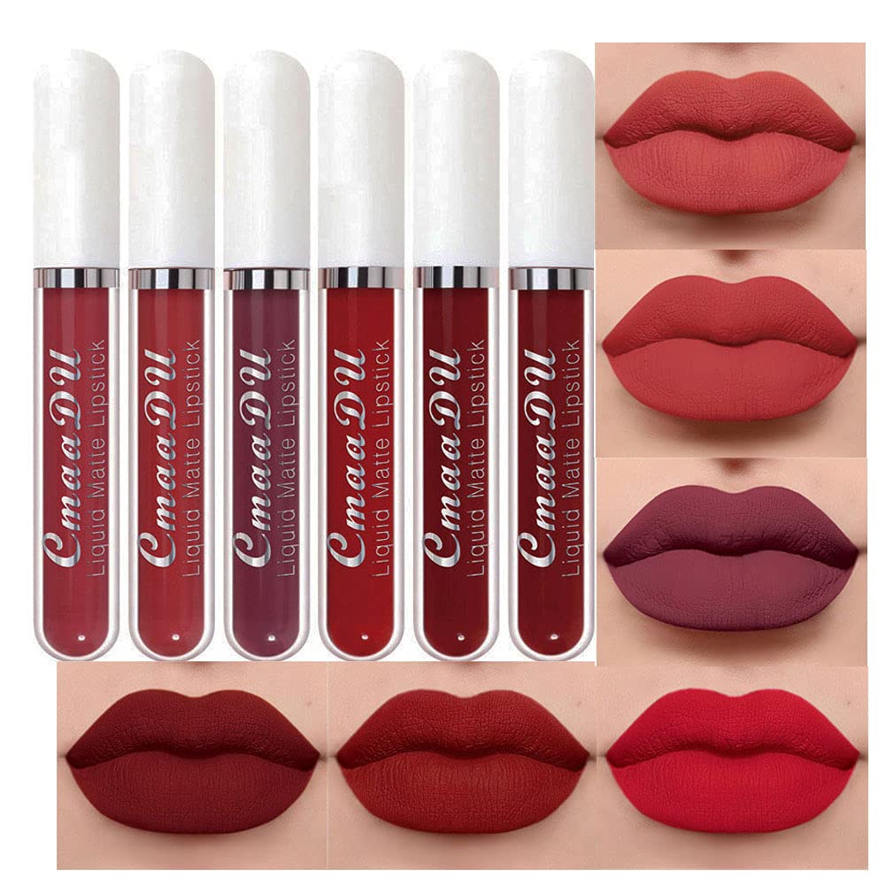6-Pcs Matte Liquid Lipstick Set – Long-Lasting 24H