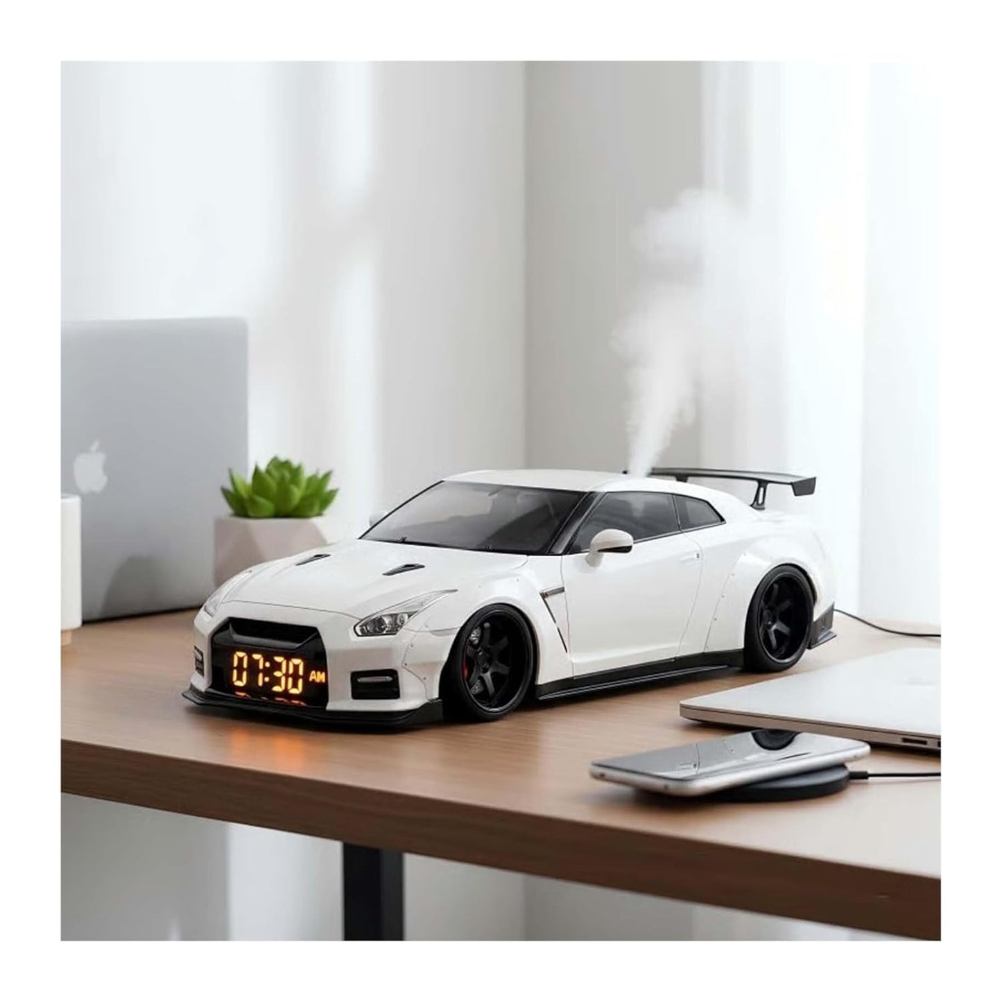 Hypercar Engine Alarm Clock with Realistic Light & Sound Effects Sport Car Décor
