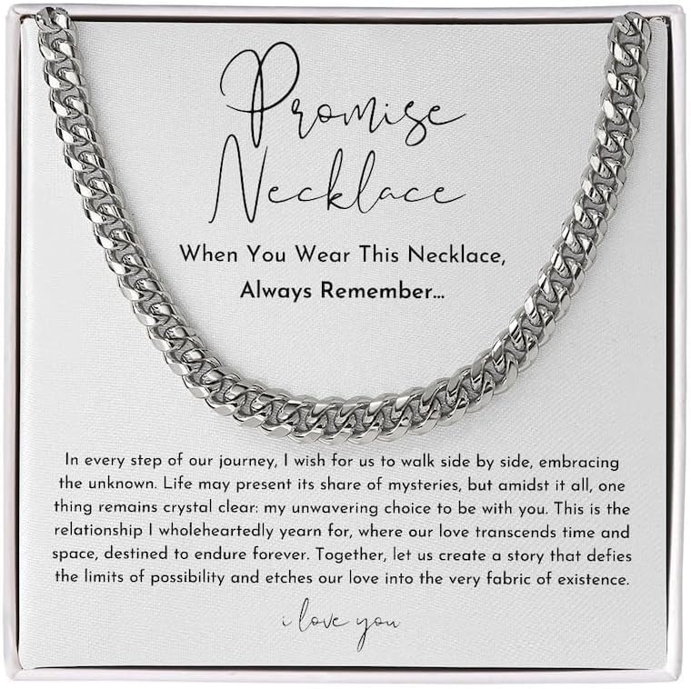 Promise Necklace For Him, Promise Gifts For Him, Boyfriend Promise Necklace