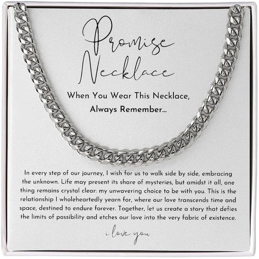 Promise Necklace For Him, Promise Gifts For Him, Boyfriend Promise Necklace