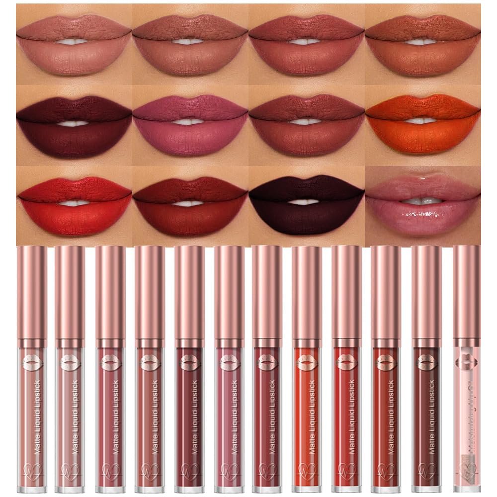 6-Pcs Matte Liquid Lipstick Set – Long-Lasting 24H