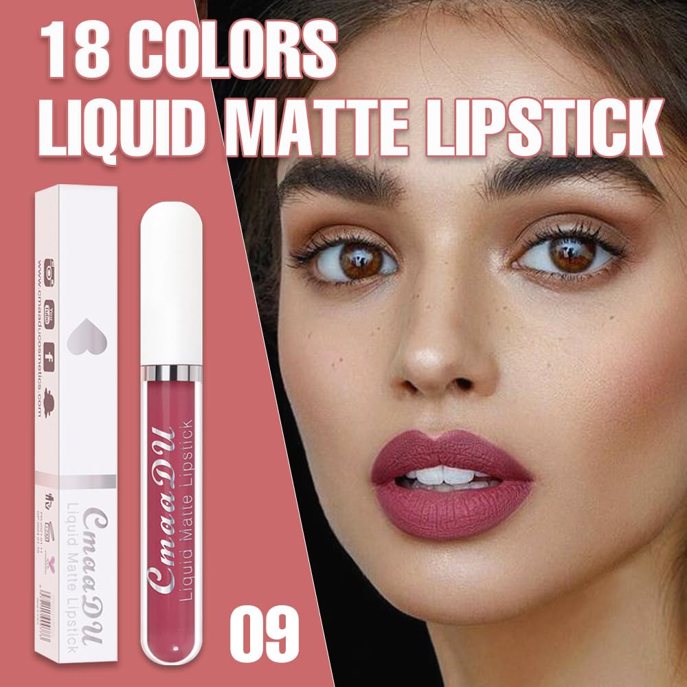 6-Pcs Matte Liquid Lipstick Set – Long-Lasting 24H