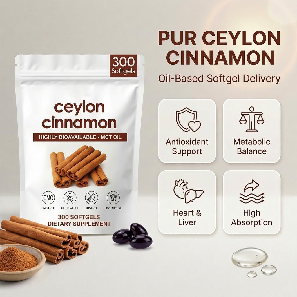 Ceylon Cinnamon Softgels, Ceylon Cinnamon Soft Gels 7200mg