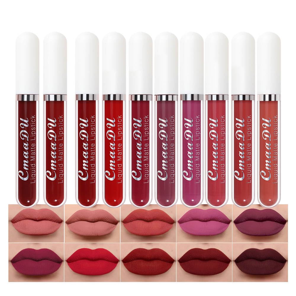 6-Pcs Matte Liquid Lipstick Set – Long-Lasting 24H