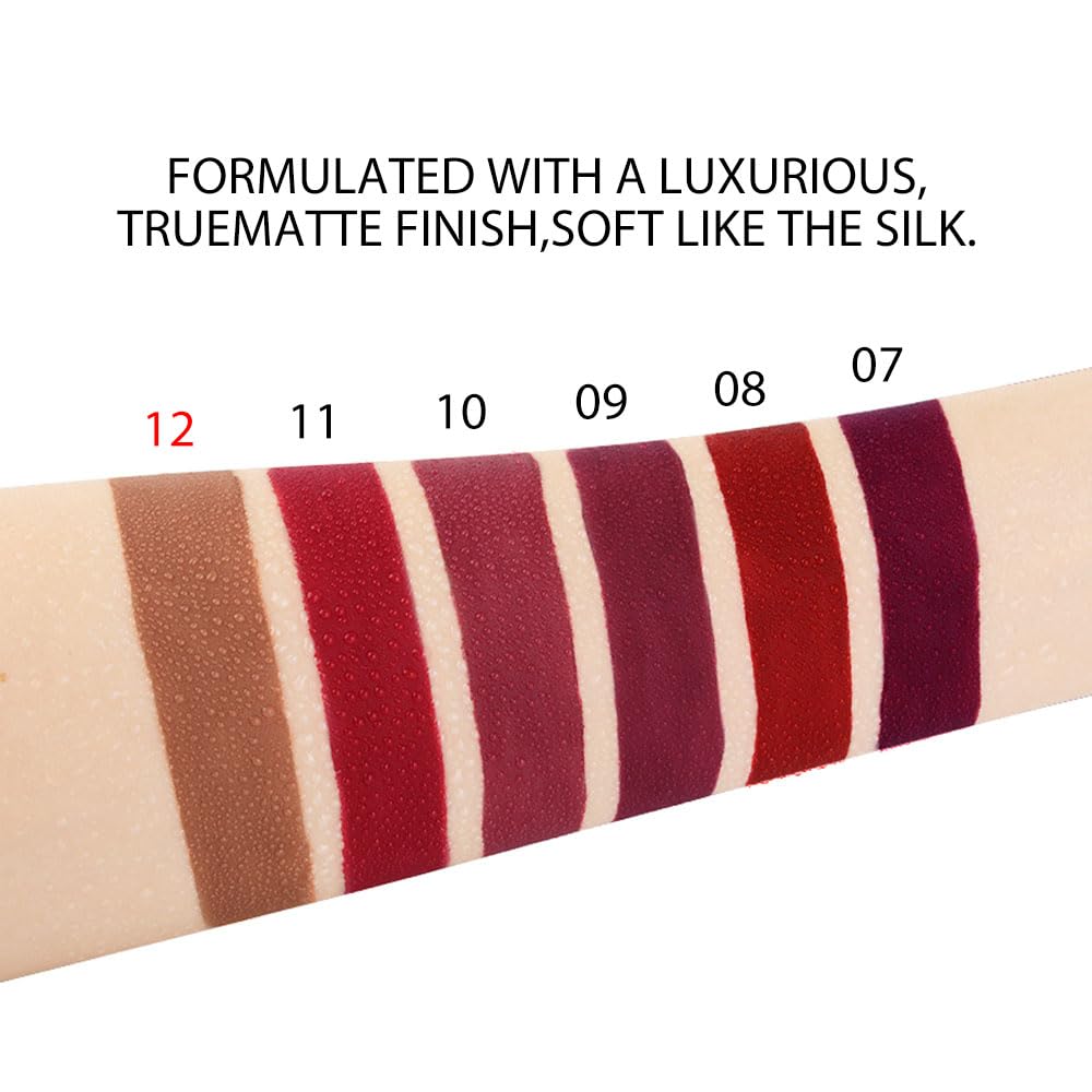 6-Pcs Matte Liquid Lipstick Set – Long-Lasting 24H