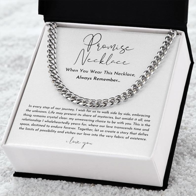 Promise Necklace For Him, Promise Gifts For Him, Boyfriend Promise Necklace