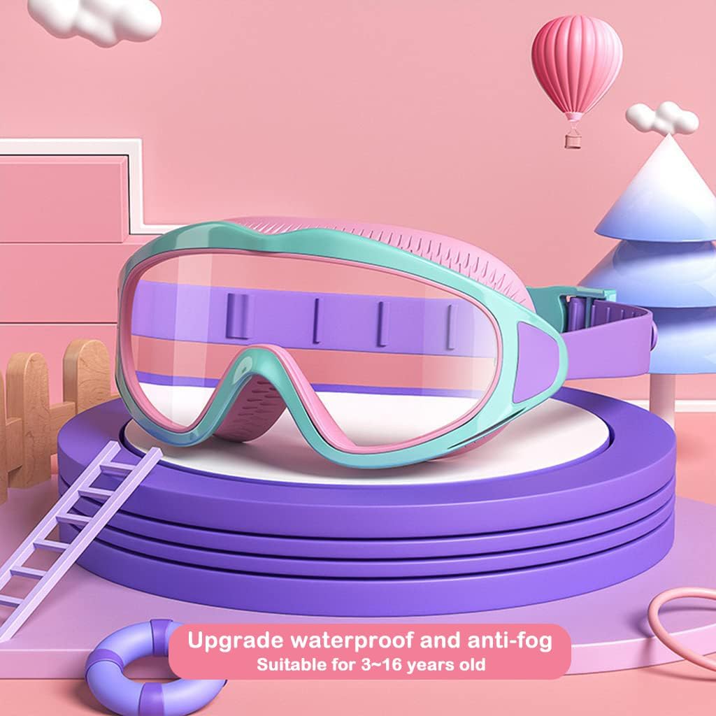 HD children’s large frame waterproof and anti-fog swimming goggles