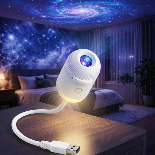 USB Starry Night Galaxy Projector & Soft LED Night Light