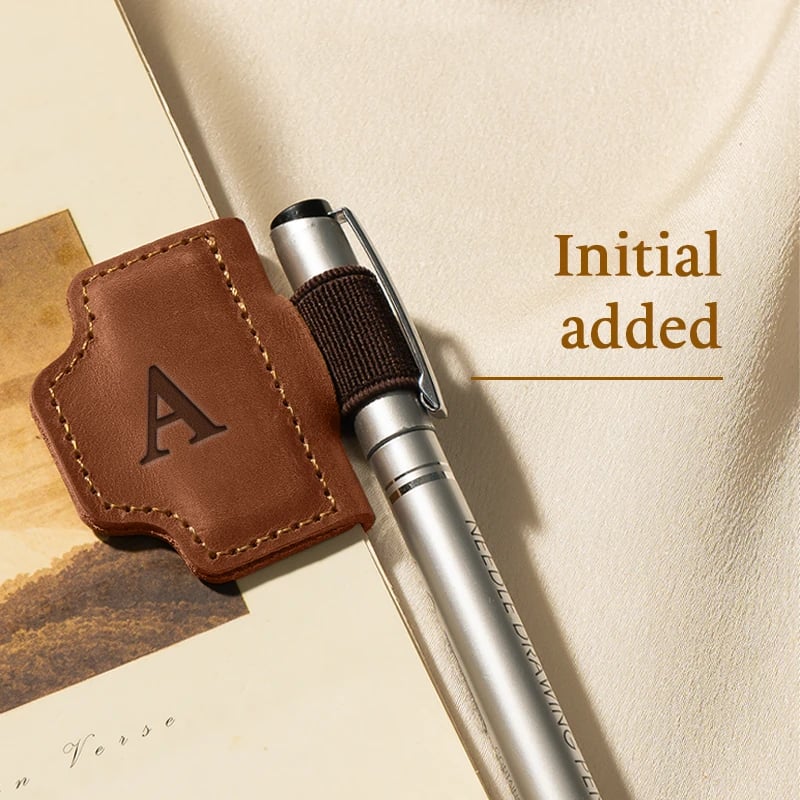 Personalized Magnetic Leather Pen Holder Bookmark
