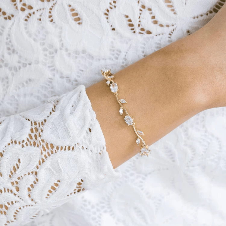 14K Gold - Dainty Rose Bracelet