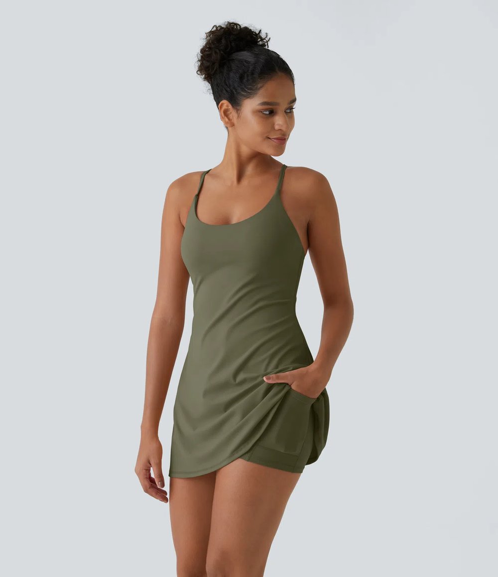 Plush Backless Active Dress