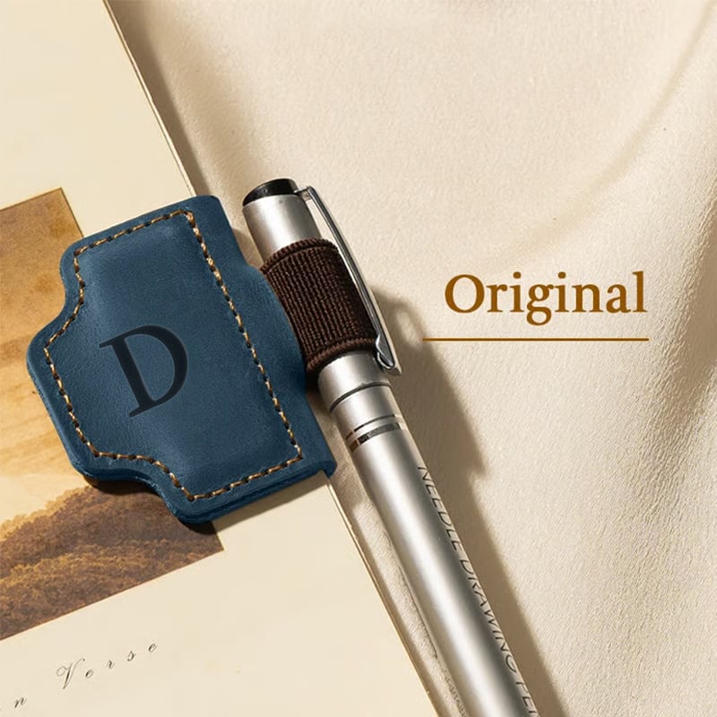 Personalized Magnetic Leather Pen Holder Bookmark