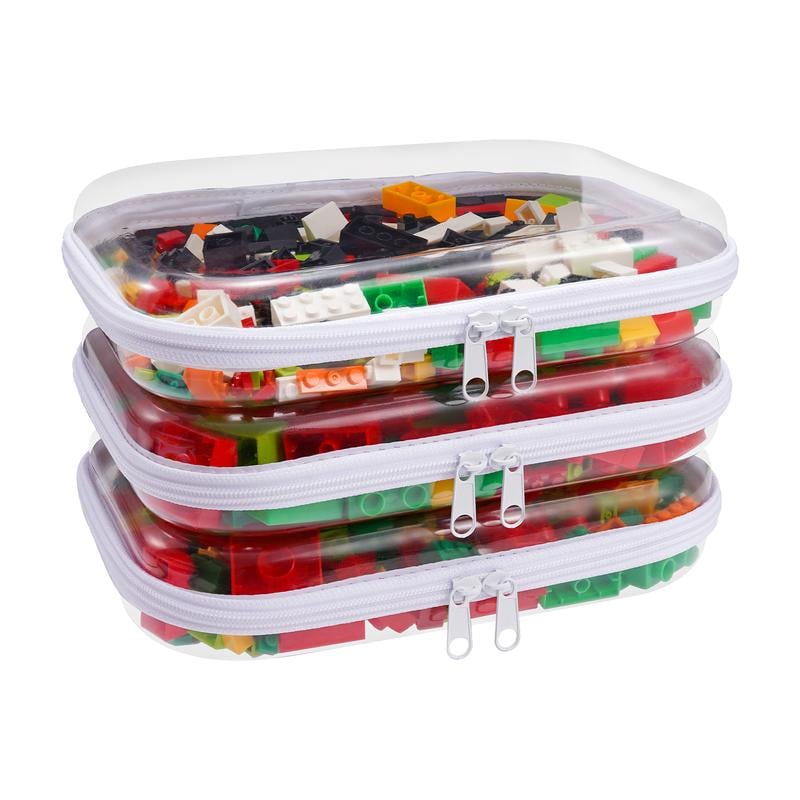 Clear Hard Shell Zipper Case 3PCS