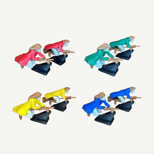 Witch and Wizard Broomstick Dashboard Drift Ornaments