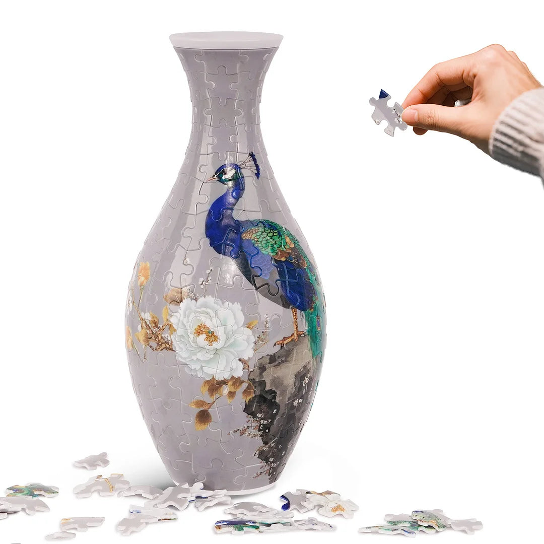 3D Puzzle Vase DIY Living Room Ornament Flower Arrangement Home Decor Children's Birthday Christmas Gift Toy