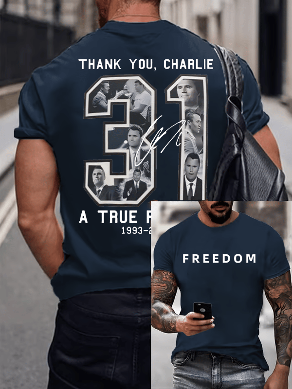 Men's Commemorative freedom 31 Printed T-Shirt