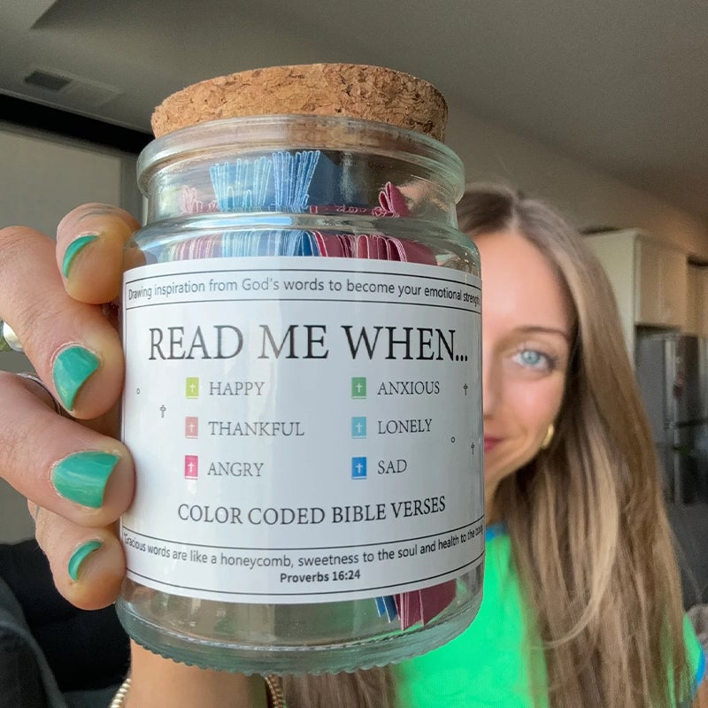 ✝️Handmade Wooden Bible Verses Box - Daily Bible Verses (🎁 A Reminder of God's Words💖)