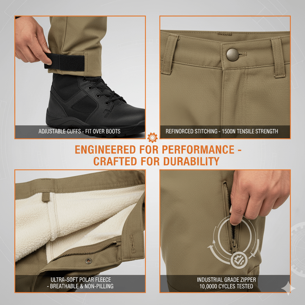 Windproof Warm Men's Outdoor Military Tactical Pants