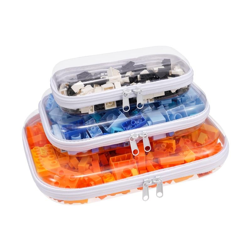 Clear Hard Shell Zipper Case 3PCS