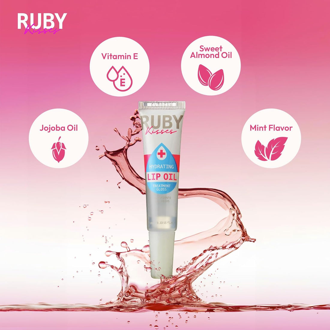 Ruby Kisses Hydrating Lip Gloss Clear Hydrating Lip Gloss (3 PACK)